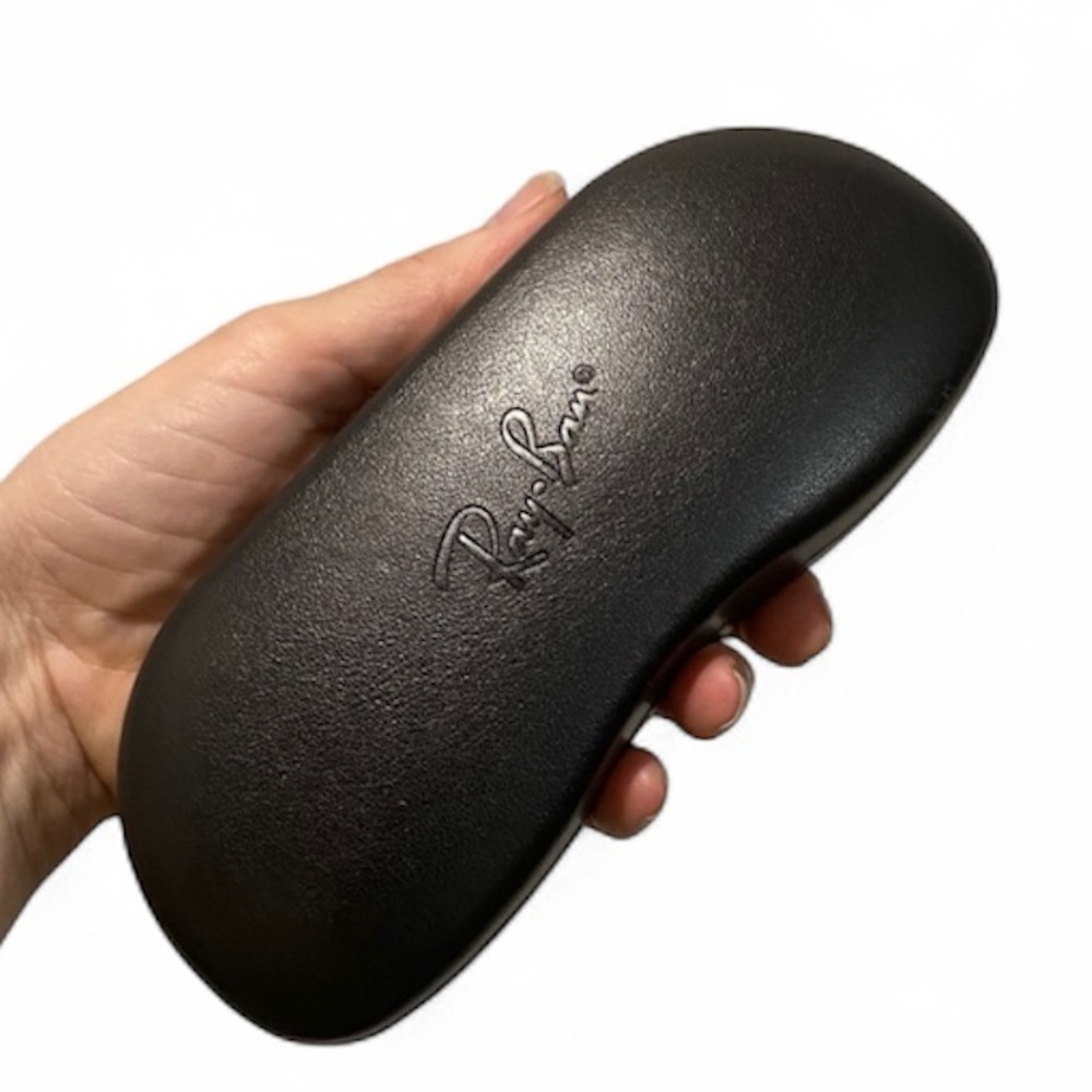 Ray-Ban Eyewear Case Black Leather, Hard Shell, Sunglasses Case